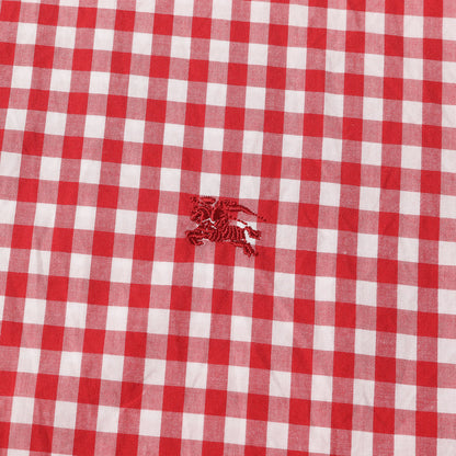 ワンポイント刺繍 ギンガムチェック ボタンダウンシャツ