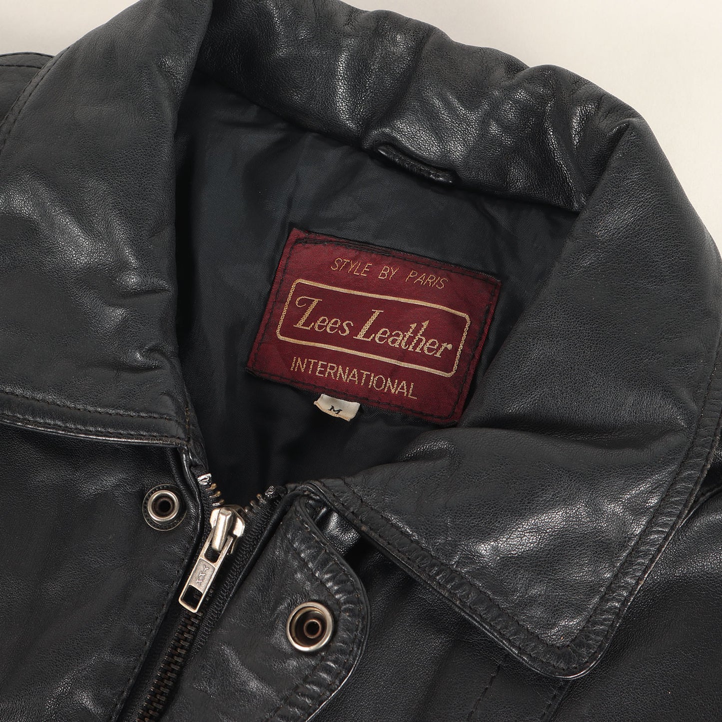 90s レザー 中綿 フルジップ ジャケット Lees Leather