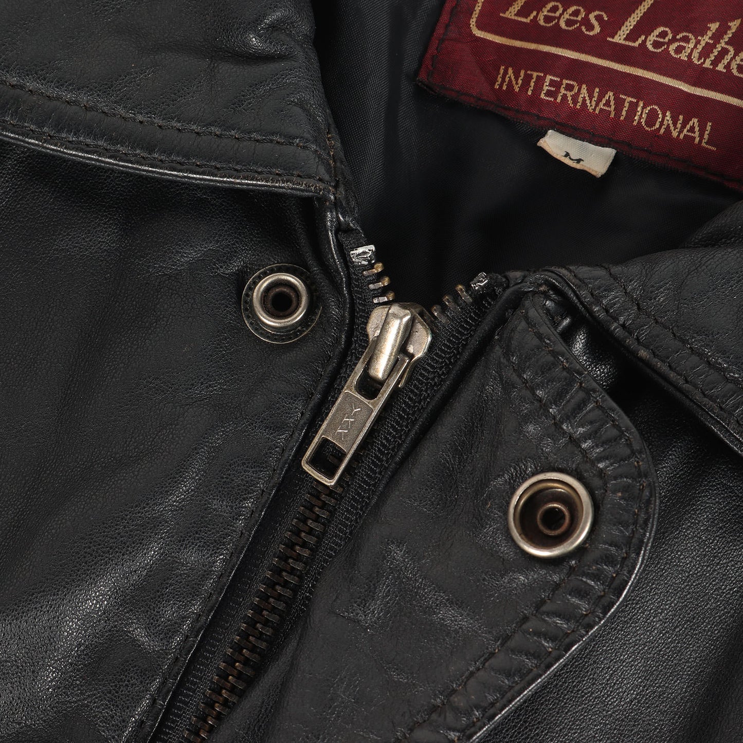 90s レザー 中綿 フルジップ ジャケット Lees Leather