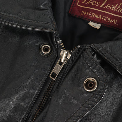 90s レザー 中綿 フルジップ ジャケット Lees Leather