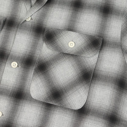 オンブレチェック オープンカラー 半袖シャツ(B&C / R-SHIRTS. SS)