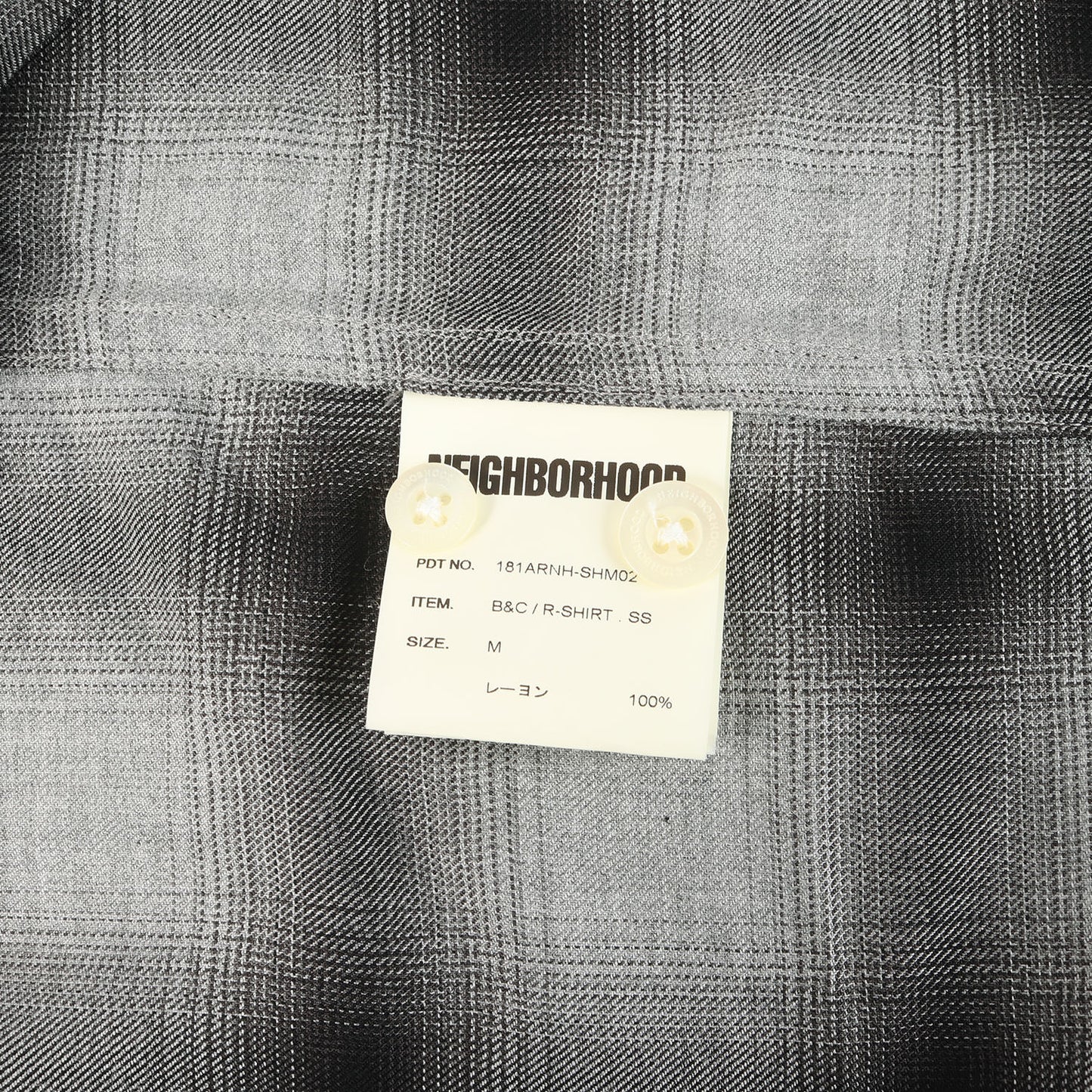 オンブレチェック オープンカラー 半袖シャツ(B&C / R-SHIRTS. SS)