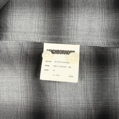 オンブレチェック オープンカラー 半袖シャツ(B&C / R-SHIRTS. SS)