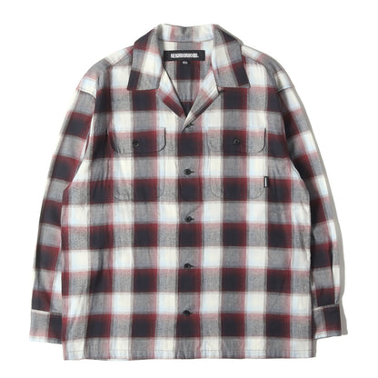 23SS オンブレチェック オープンカラーシャツ(BLOCKOMBRE SHIRT LS)