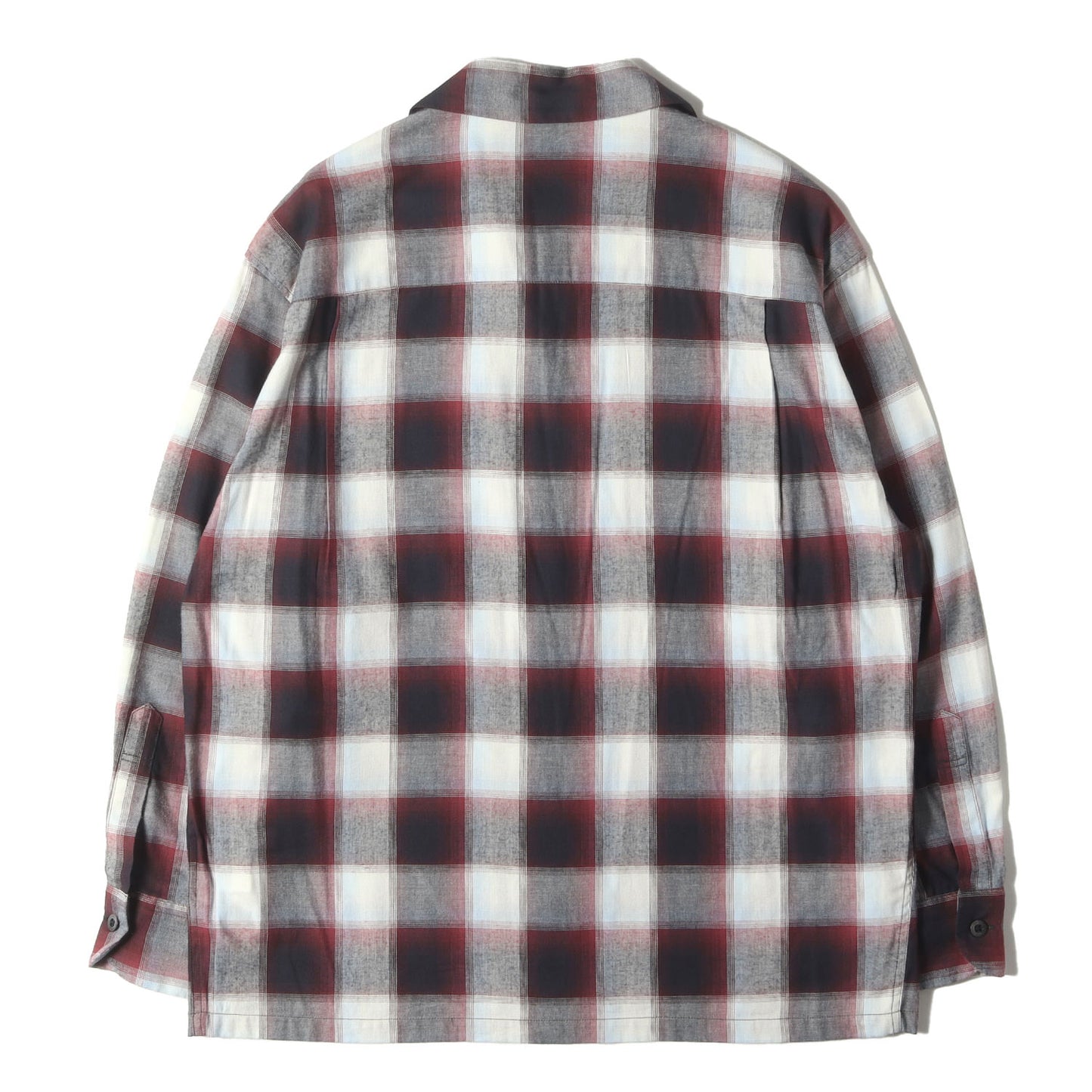 23SS オンブレチェック オープンカラーシャツ(BLOCKOMBRE SHIRT LS)