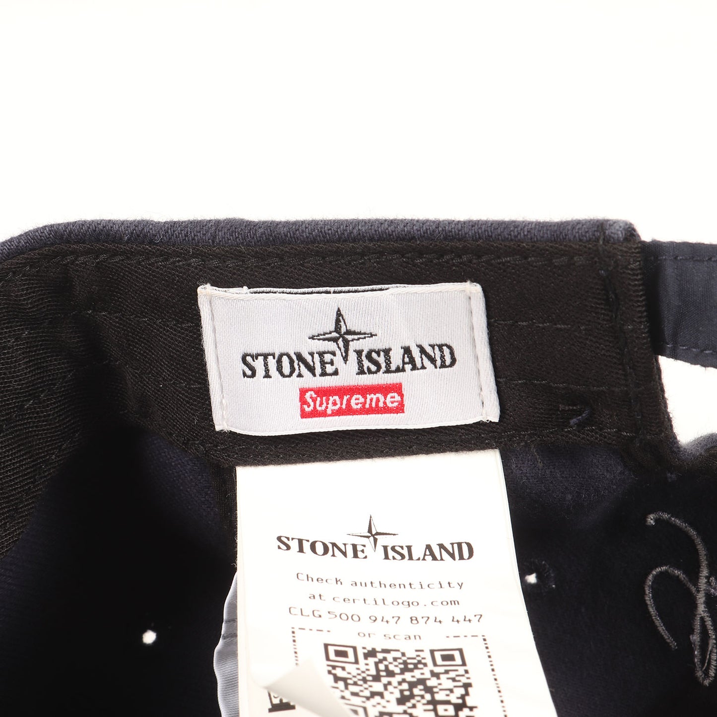 23AW ×STONE ISLAND ロゴ刺繍 6パネルキャップ(Denim 6-Panel)