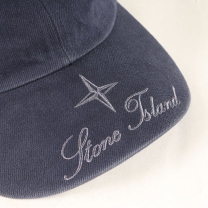 23AW ×STONE ISLAND ロゴ刺繍 6パネルキャップ(Denim 6-Panel)