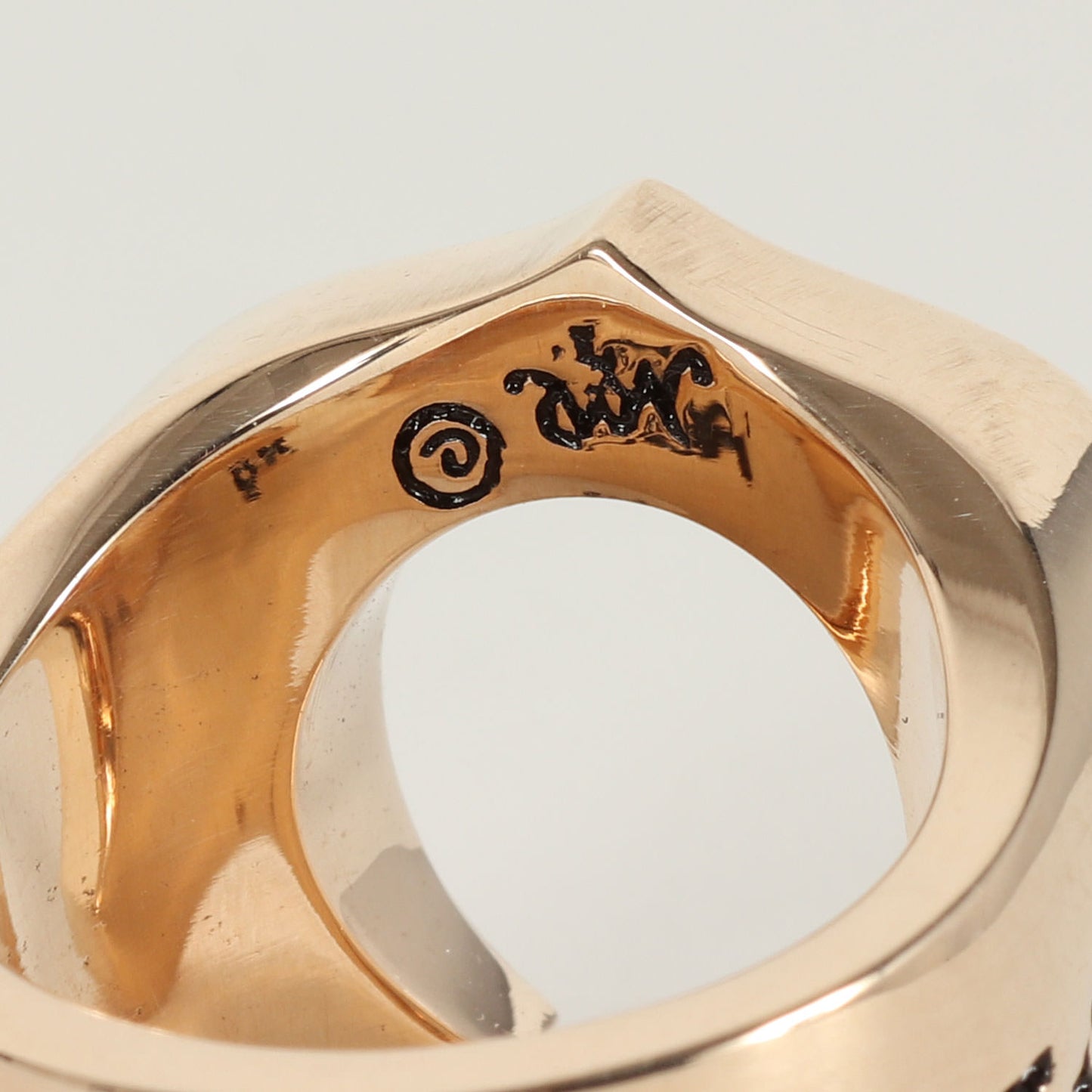 8K ゴールド ダイヤ ホースシュー リング(H.S RING CHICK SIZE GOLD/STONE)