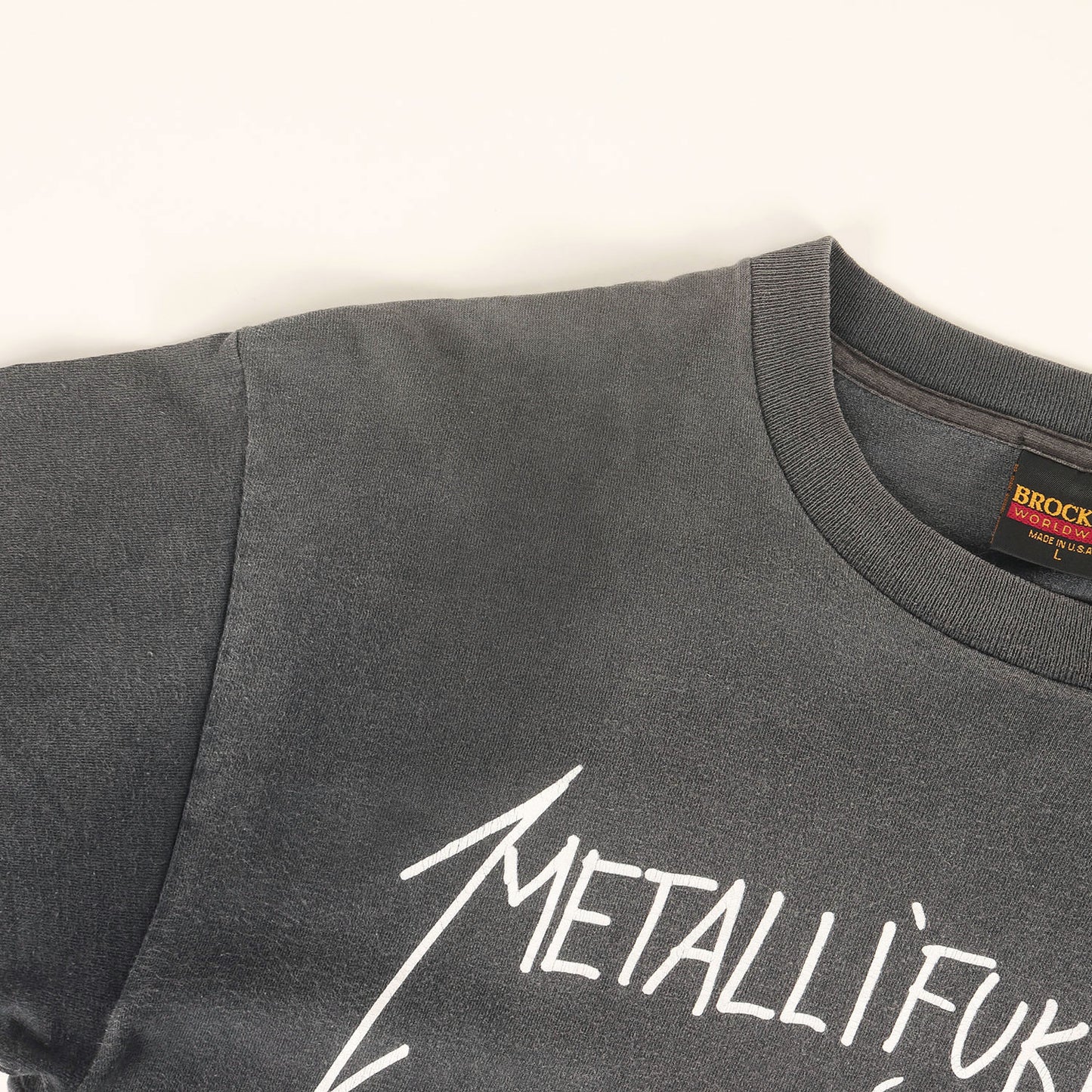 [GOODフェード] 90s Metallica METALLI'FUKIN'CA メタリカ Tシャツ / USA製 BROCKUM