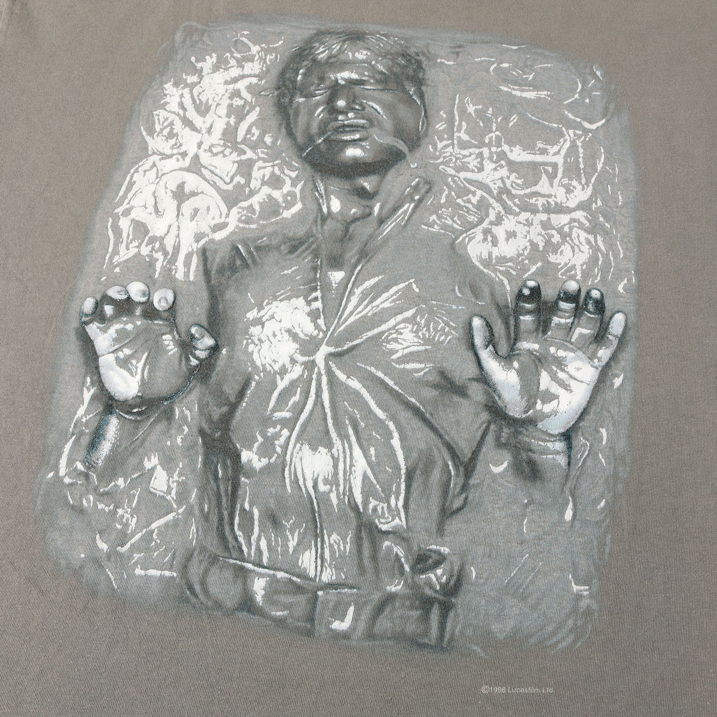 90s STAR WARS EP5 帝国の逆襲 ハン・ソロ カーボナイト凍結 Tシャツ / USA製 Changes