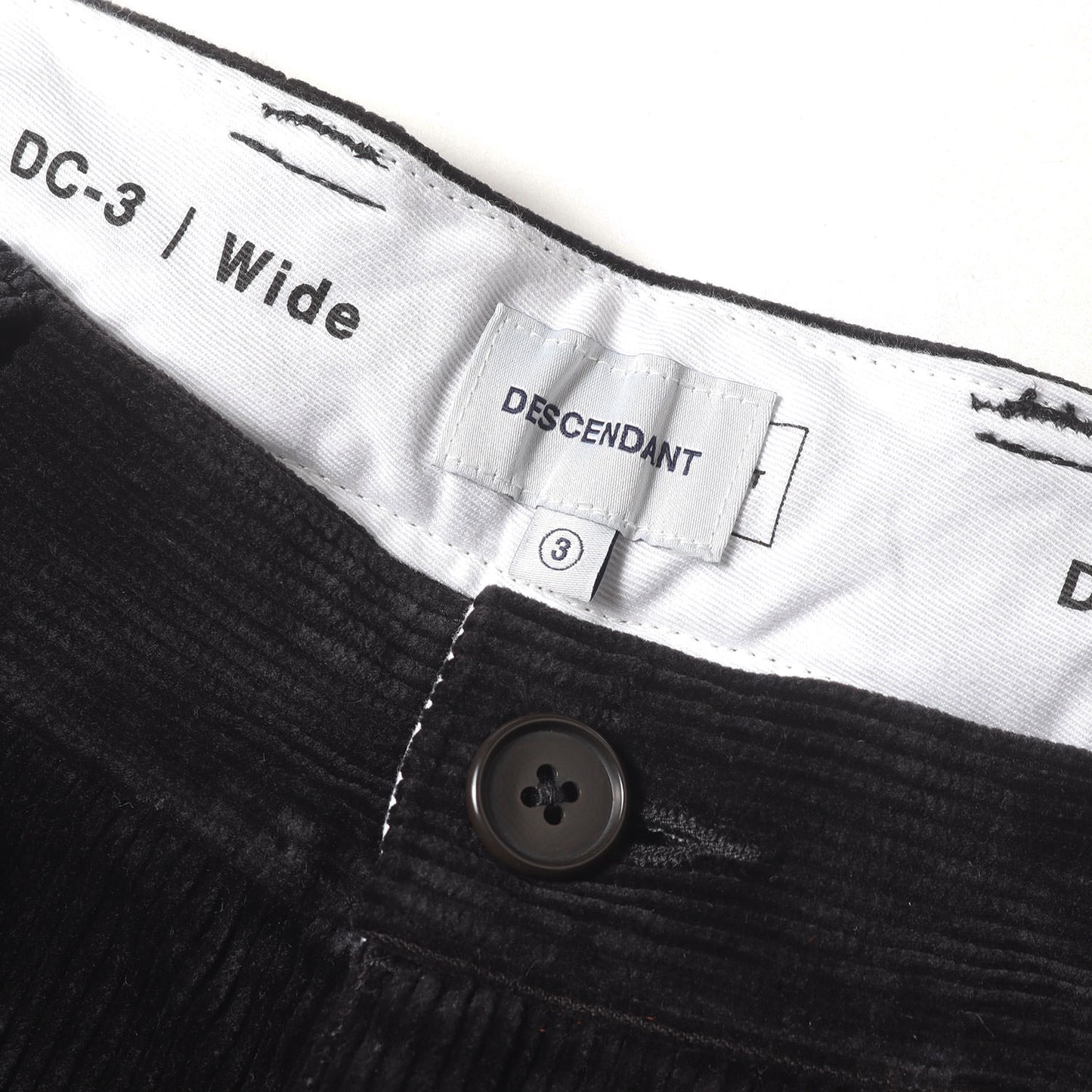 21AW 1タック 太畝コーデュロイ パンツ(DC-3 CORDUROY TROUSERS)