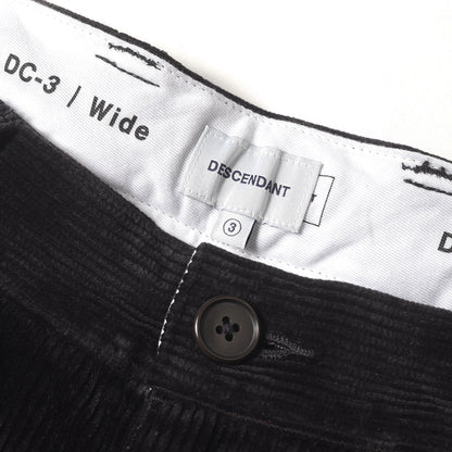 21AW 1タック 太畝コーデュロイ パンツ(DC-3 CORDUROY TROUSERS)