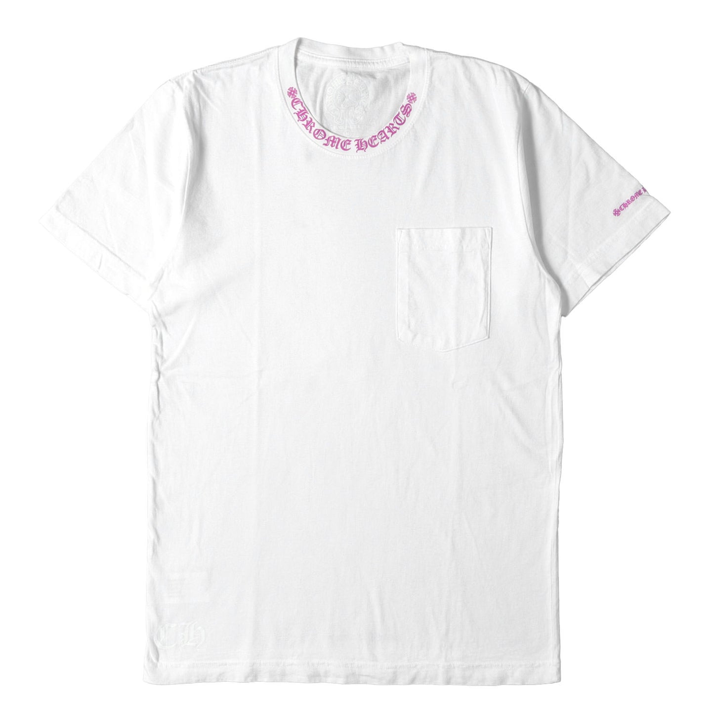 近年モデル ネック ブランドロゴ ポケット Tシャツ