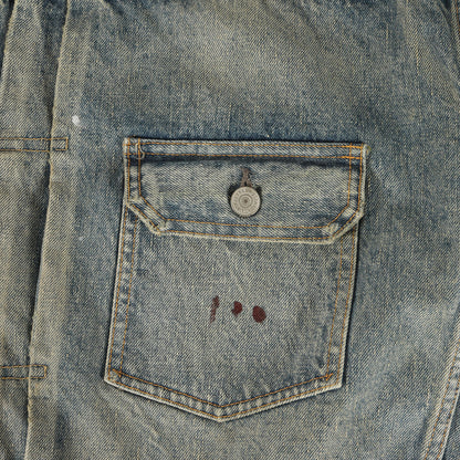 23AW ×BerBerJin ヴィンテージ加工 2ndタイプ デニムジャケット(BJ_DENIM JKT/DAMAGE)