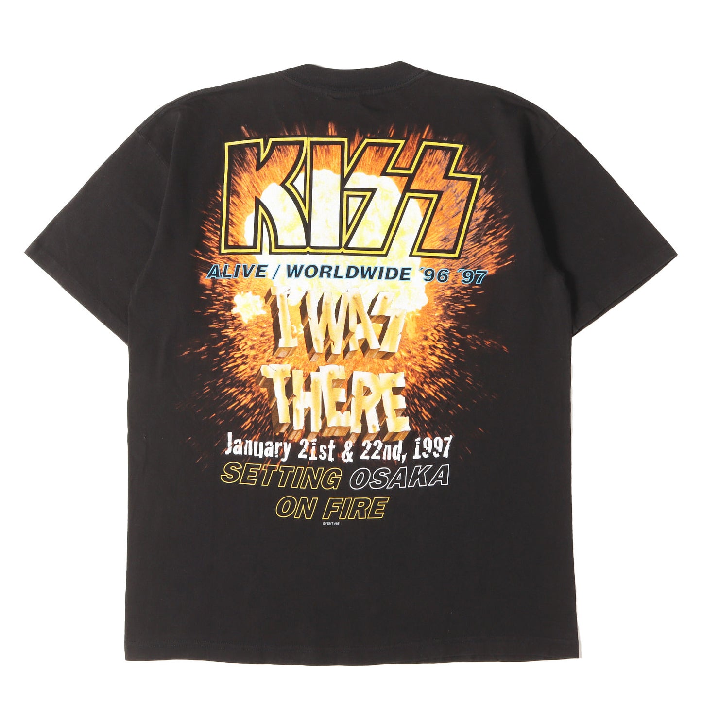90s KISS ALIVE WORLDWIDE TOUR 96-97 大阪会場 キッス Tシャツ / USA製 PYRAMID