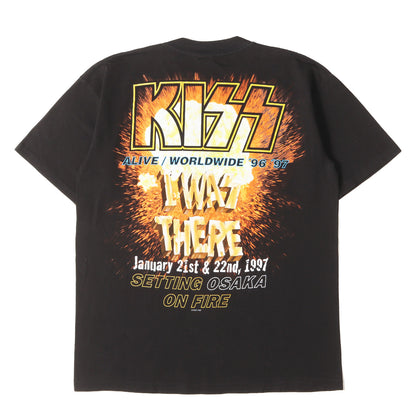 90s KISS ALIVE WORLDWIDE TOUR 96-97 大阪会場 キッス Tシャツ / USA製 PYRAMID