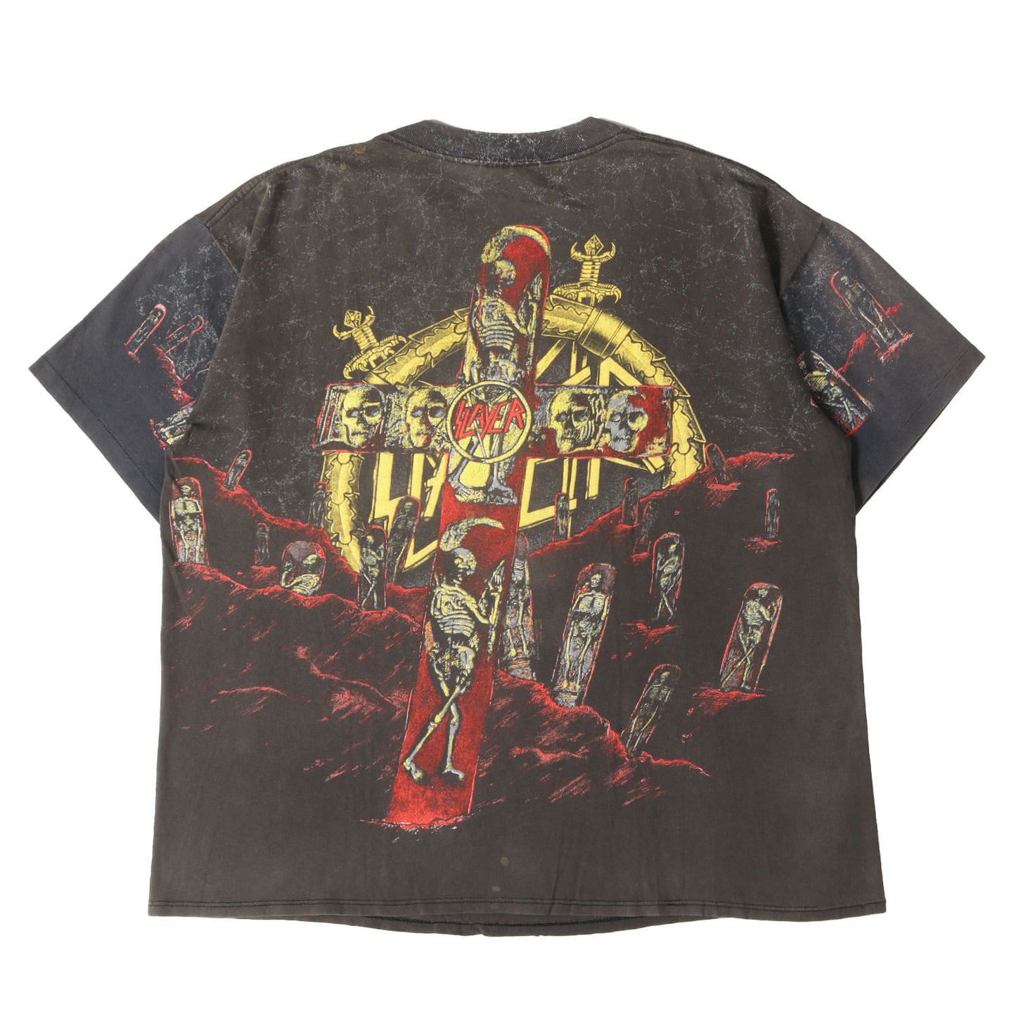 [雰囲気抜群] 90s SLAYER スレイヤー オールオーバー Tシャツ / USA製 WILD OATS
