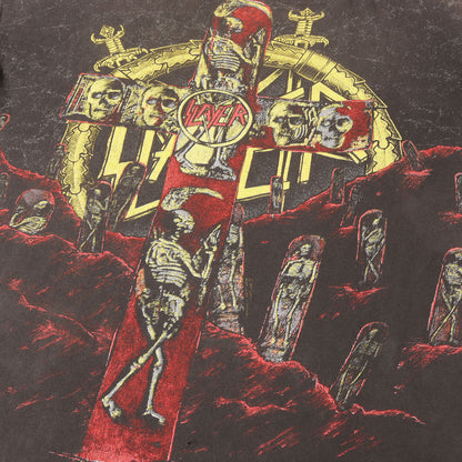 [雰囲気抜群] 90s SLAYER スレイヤー オールオーバー Tシャツ / USA製 WILD OATS
