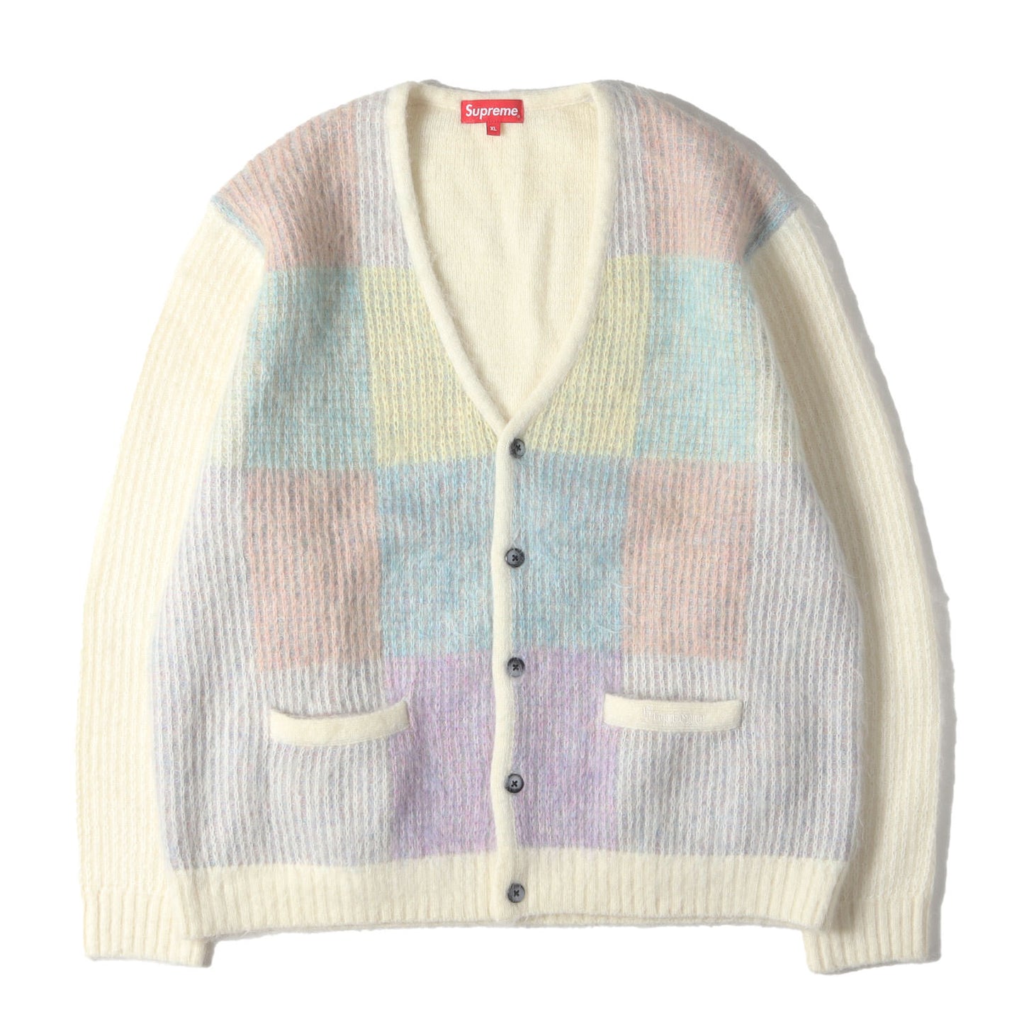 22SS ブラッシュド グリッド モヘヤニット カーディガン(Brushed Grid Cardigan)