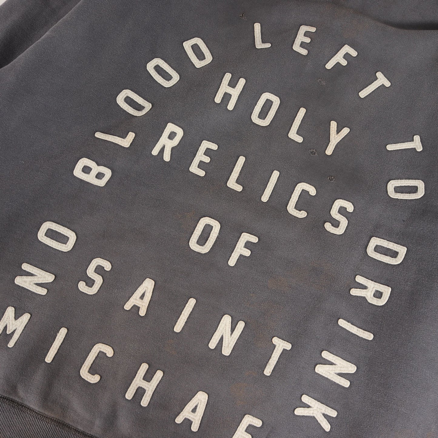 21SS ヴィンテージ加工 アップリケロゴ スウェットパーカー(HOLY RELICS HOODIE)