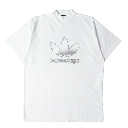 ×adidas トレフォイルロゴ刺繍 オーバーサイズ Tシャツ