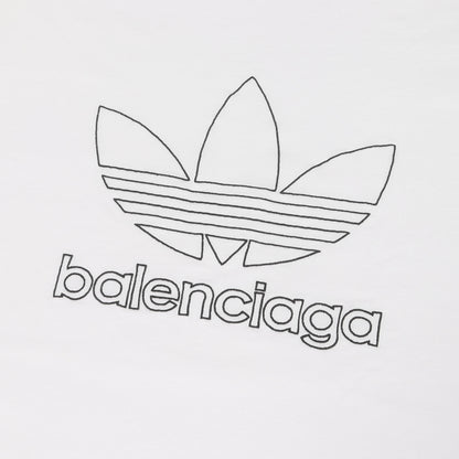 ×adidas トレフォイルロゴ刺繍 オーバーサイズ Tシャツ