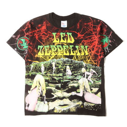 [希少モデル] 90s Led Zeppelin 聖なる館 Houses of the Holy オールオーバー Tシャツ / USA製 Hanes