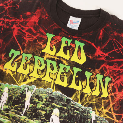 [希少モデル] 90s Led Zeppelin 聖なる館 Houses of the Holy オールオーバー Tシャツ / USA製 Hanes
