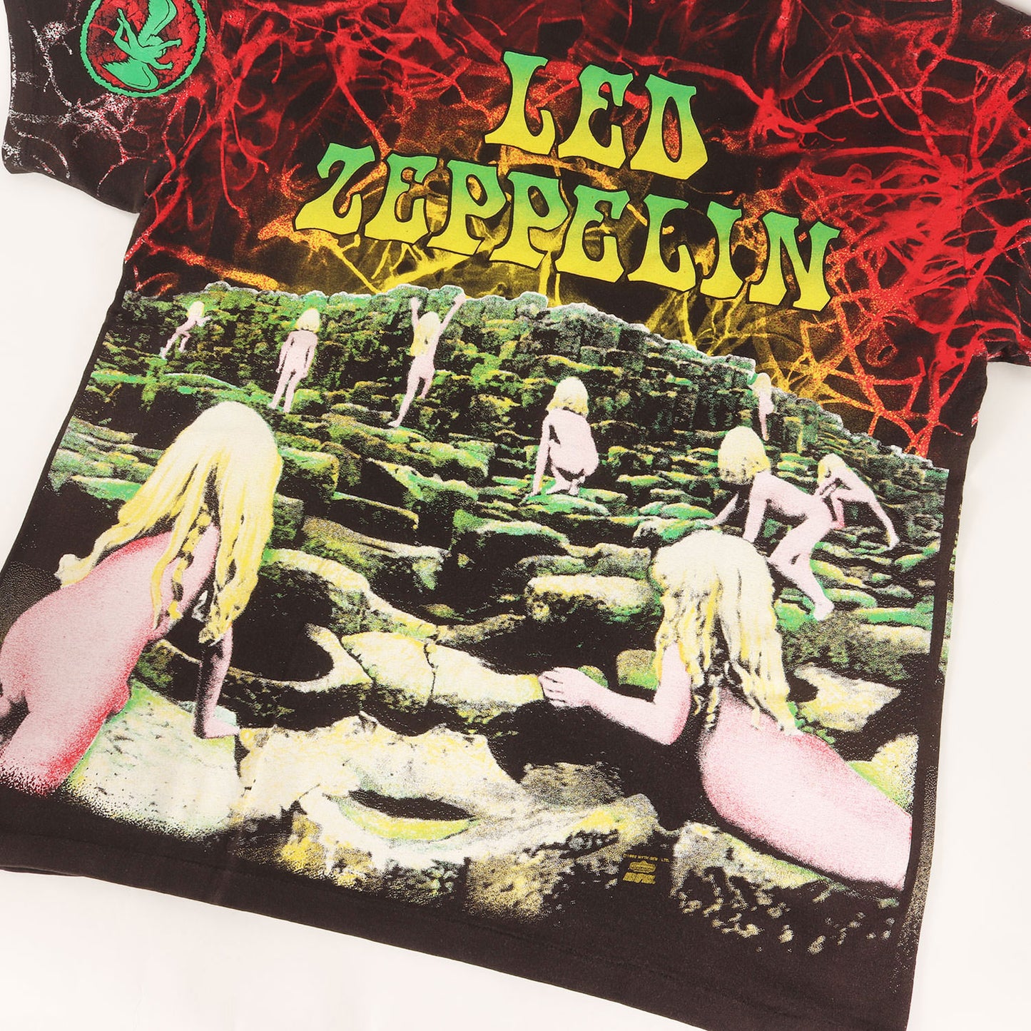 [希少モデル] 90s Led Zeppelin 聖なる館 Houses of the Holy オールオーバー Tシャツ / USA製 Hanes