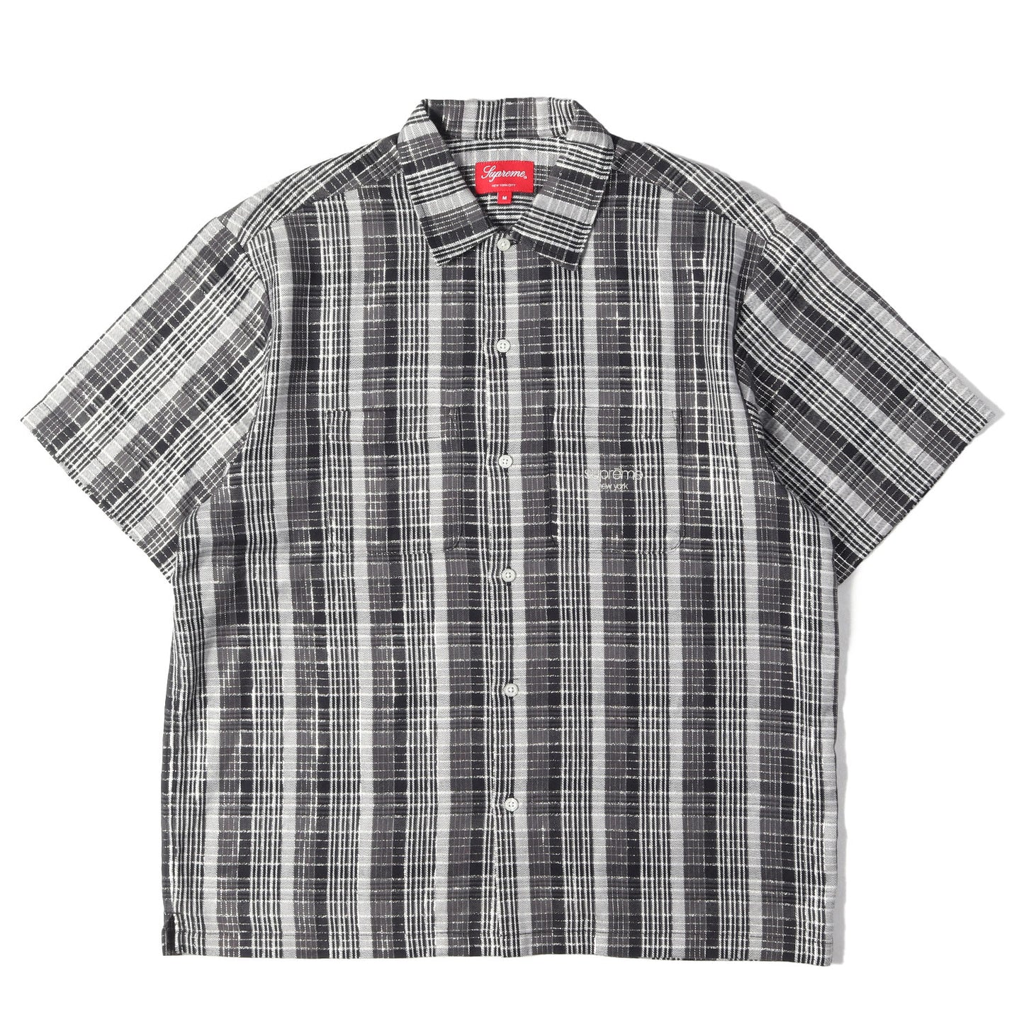 23SS ラメチェック 半袖 ネルシャツ(Metallic Plaid S/S Shirt)