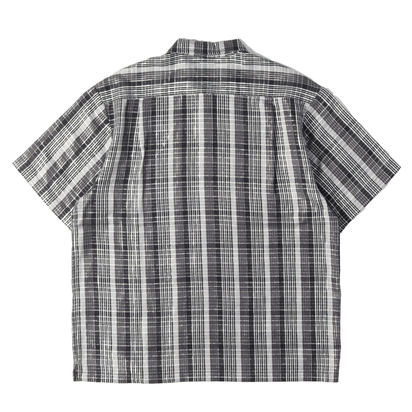 23SS ラメチェック 半袖 ネルシャツ(Metallic Plaid S/S Shirt)