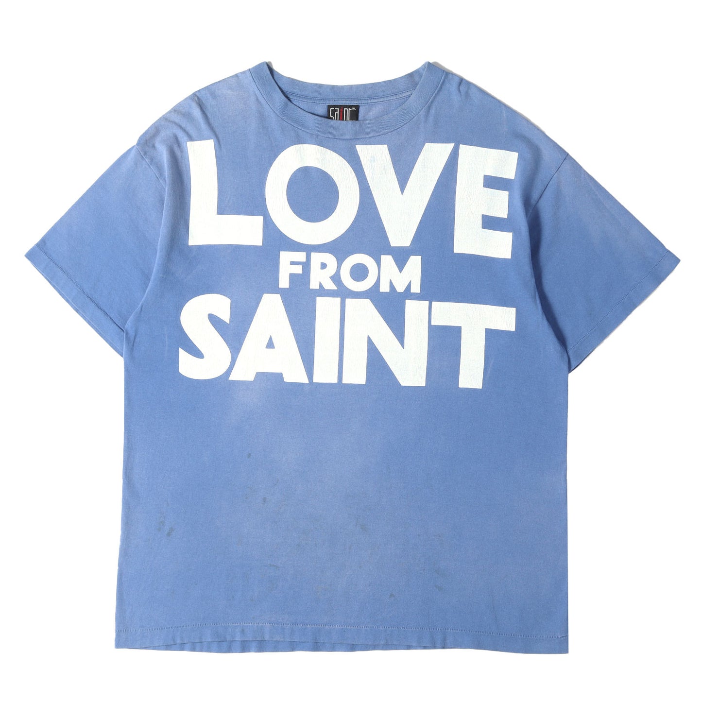 22SS ヴィンテージ加工 メッセージロゴ Tシャツ(SS TEE LOVE FROM SAINT)