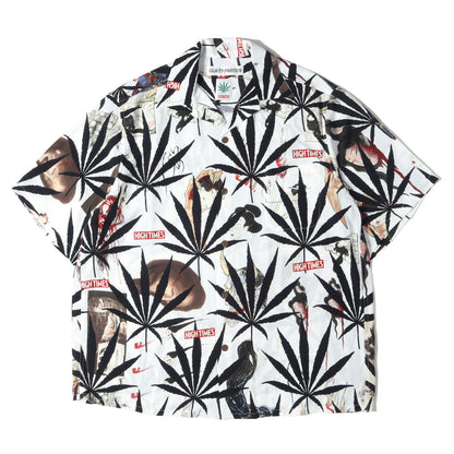 24SS ×HIGHTIMES マリファナ&百鬼夜行図浮世絵 ハワイアンシャツ / アロハシャツ(S/S HAWAIIAN SHIRT)