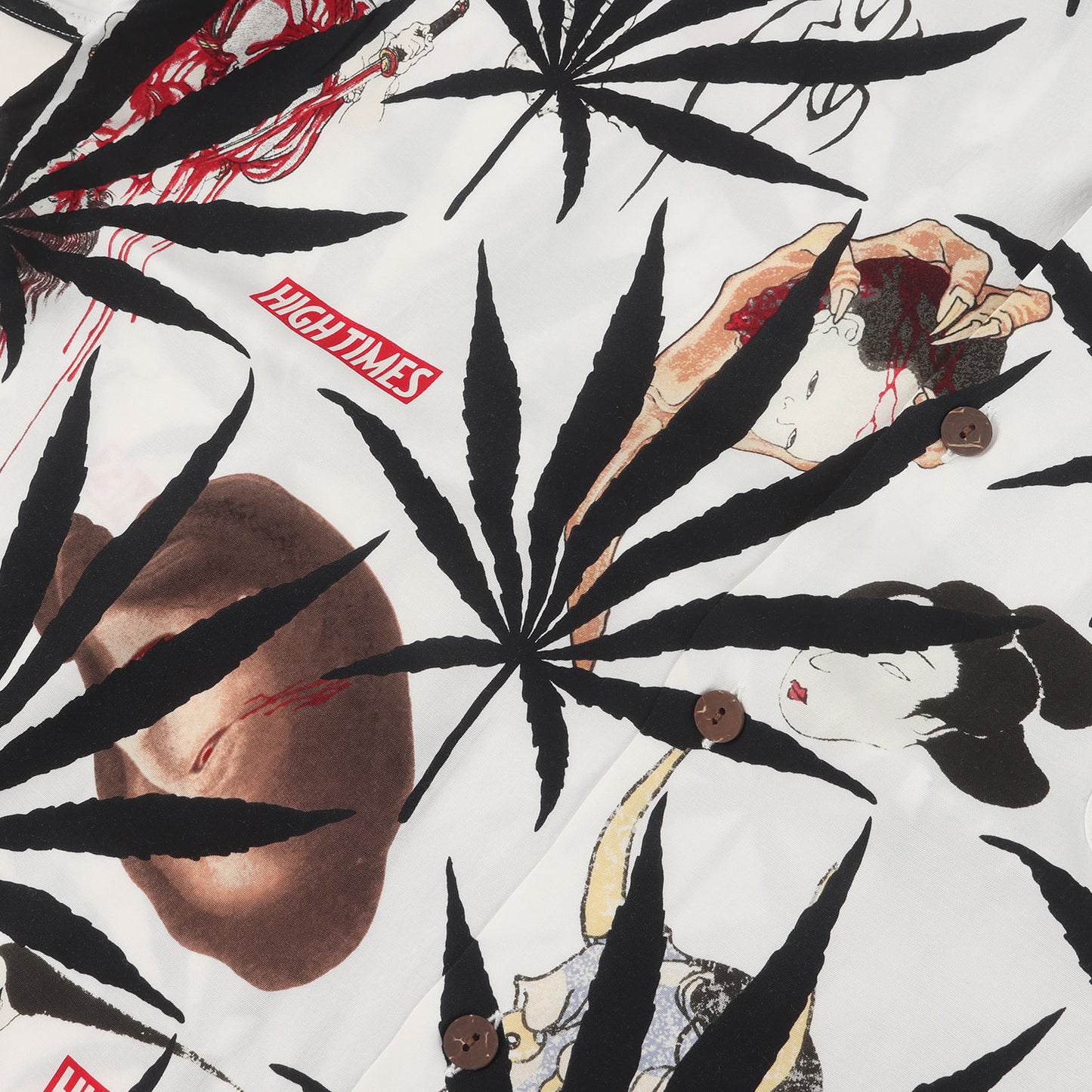 24SS ×HIGHTIMES マリファナ&百鬼夜行図浮世絵 ハワイアンシャツ / アロハシャツ(S/S HAWAIIAN SHIRT)