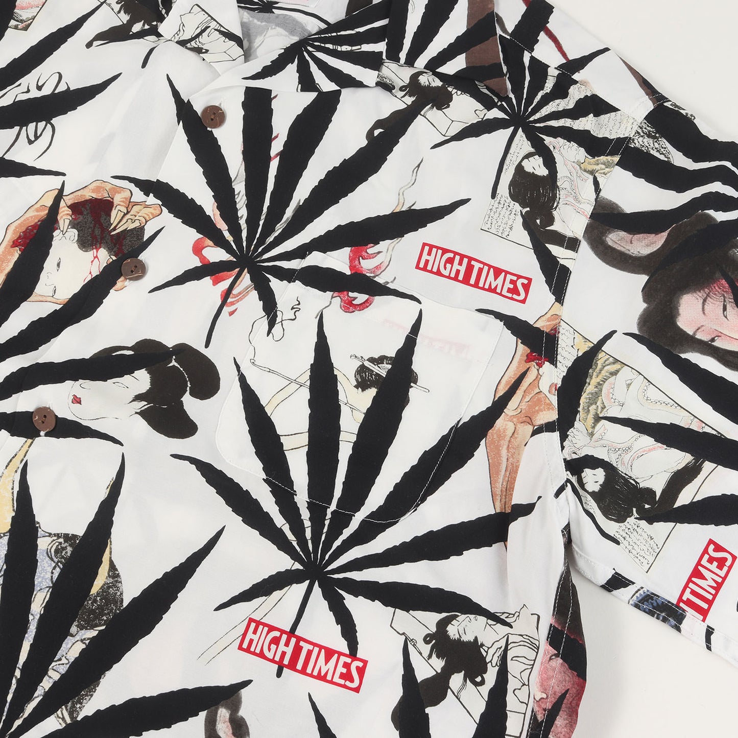 24SS ×HIGHTIMES マリファナ&百鬼夜行図浮世絵 ハワイアンシャツ / アロハシャツ(S/S HAWAIIAN SHIRT)