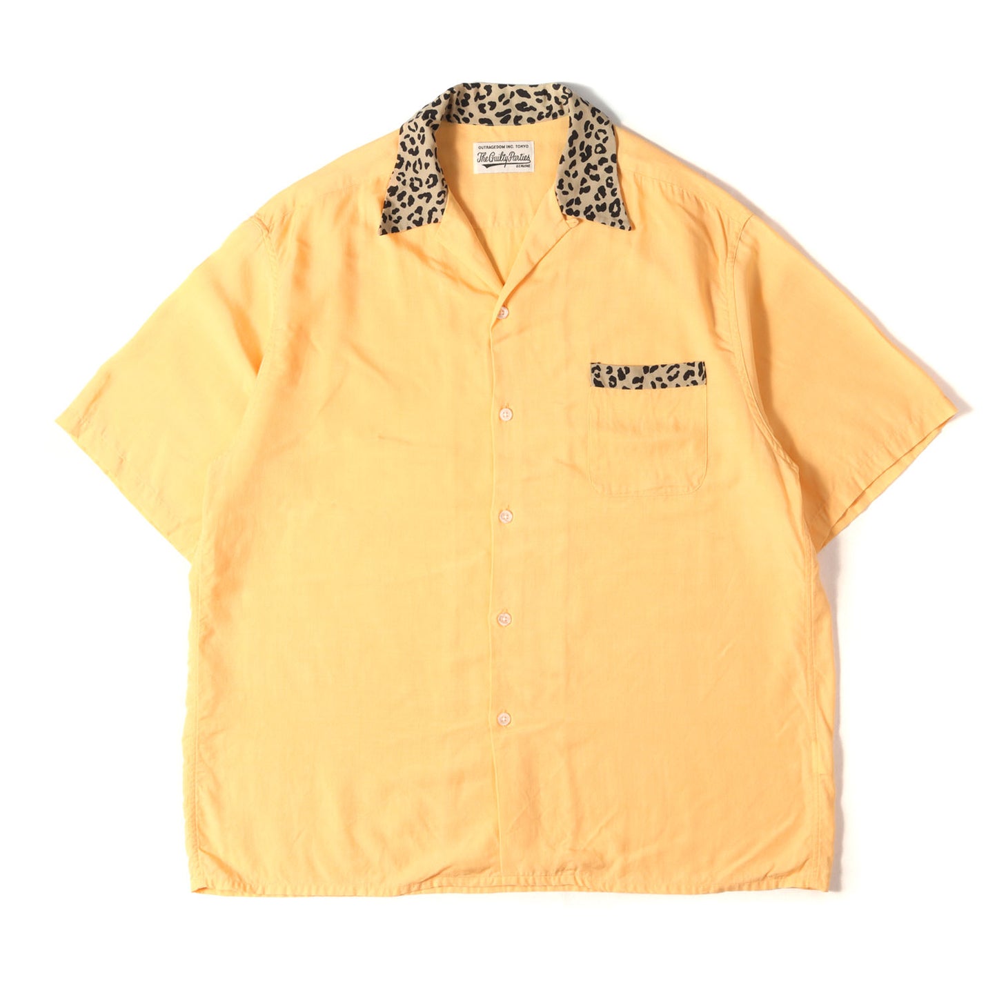 22SS レオパード 2トーン オープンカラー 半袖シャツ(TWO-TONE 50'S SHIRT)