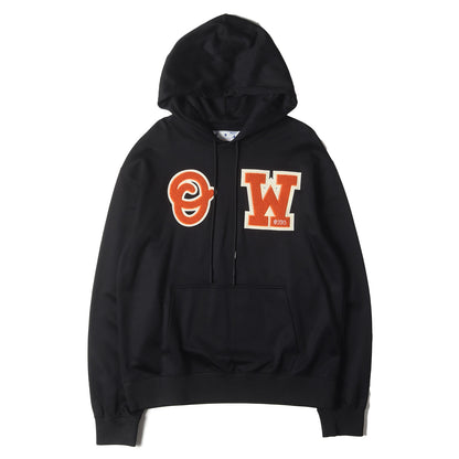 22AW OWパッチ ジャージ プルオーバーパーカー(OW Patch Slim Hoodie Logo patch pullover hoodie)