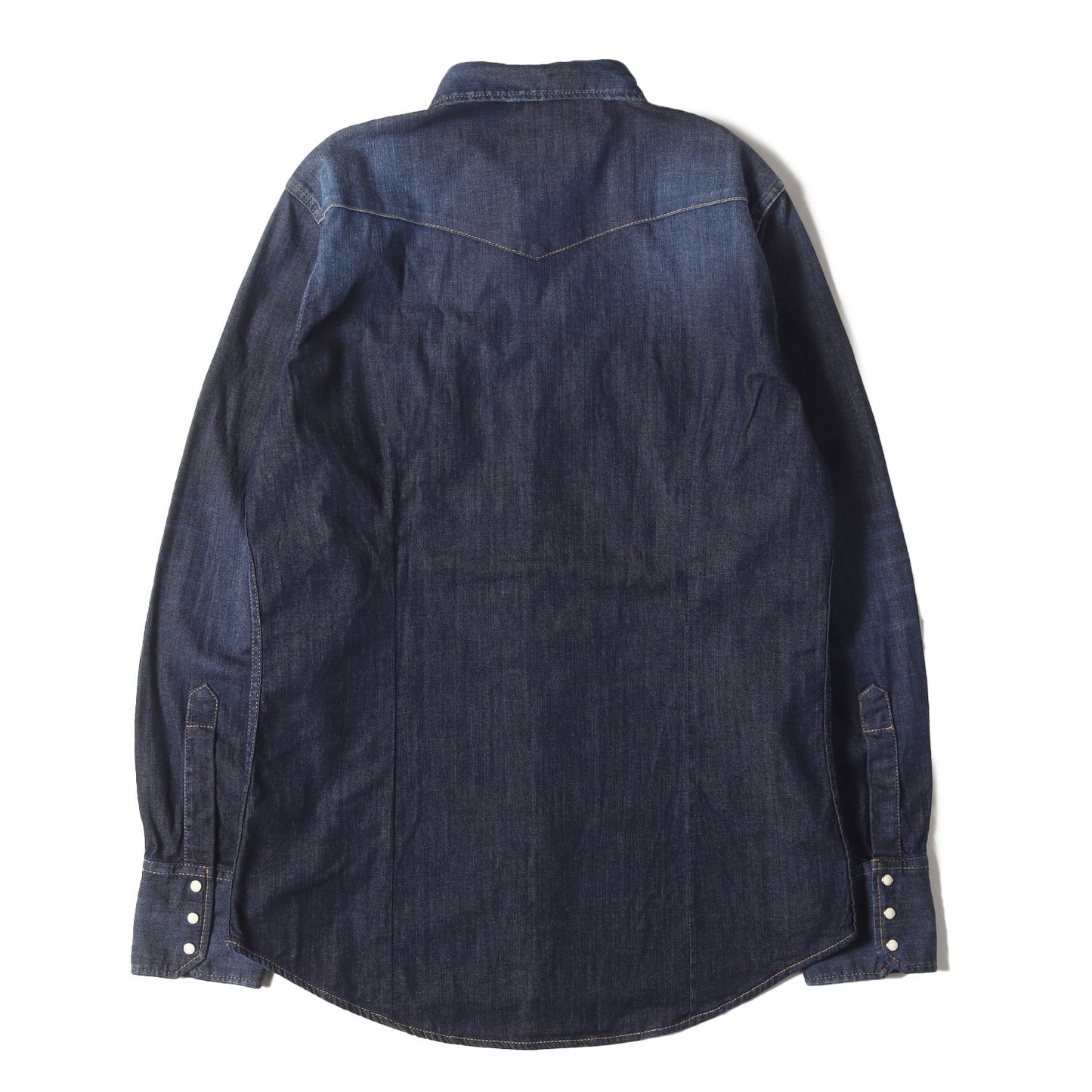 23AW ヴィンテージ加工 ストレッチデニム ウエスタンシャツ(Classic Western Shirt)