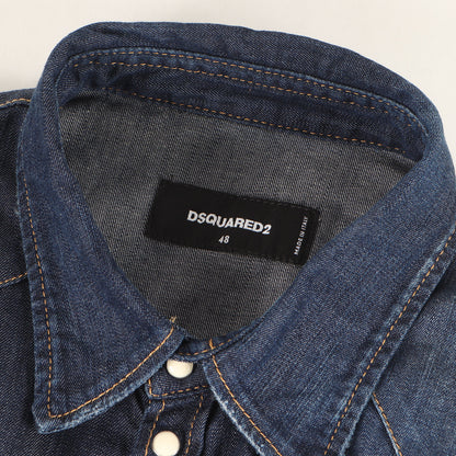 23AW ヴィンテージ加工 ストレッチデニム ウエスタンシャツ(Classic Western Shirt)
