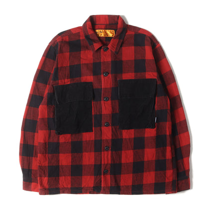 20AW コーデュロイポケット バッファローチェック ヘビー ネルシャツ(L/S BUFFALO CHECK SHIRT)