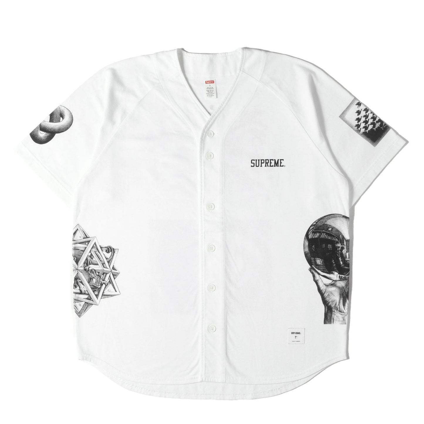 ×M.C. Escher アートプリント ベースボールシャツ(Baseball Jersey)