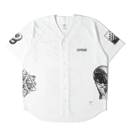 ×M.C. Escher アートプリント ベースボールシャツ(Baseball Jersey)