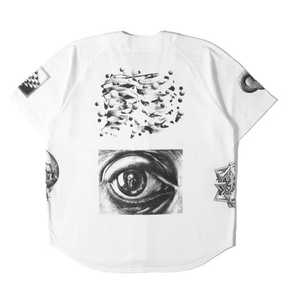 ×M.C. Escher アートプリント ベースボールシャツ(Baseball Jersey)