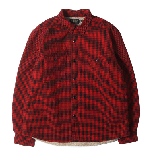[近年モデル] 裏地シェルパボア ギンガムチェック フランネルシャツ