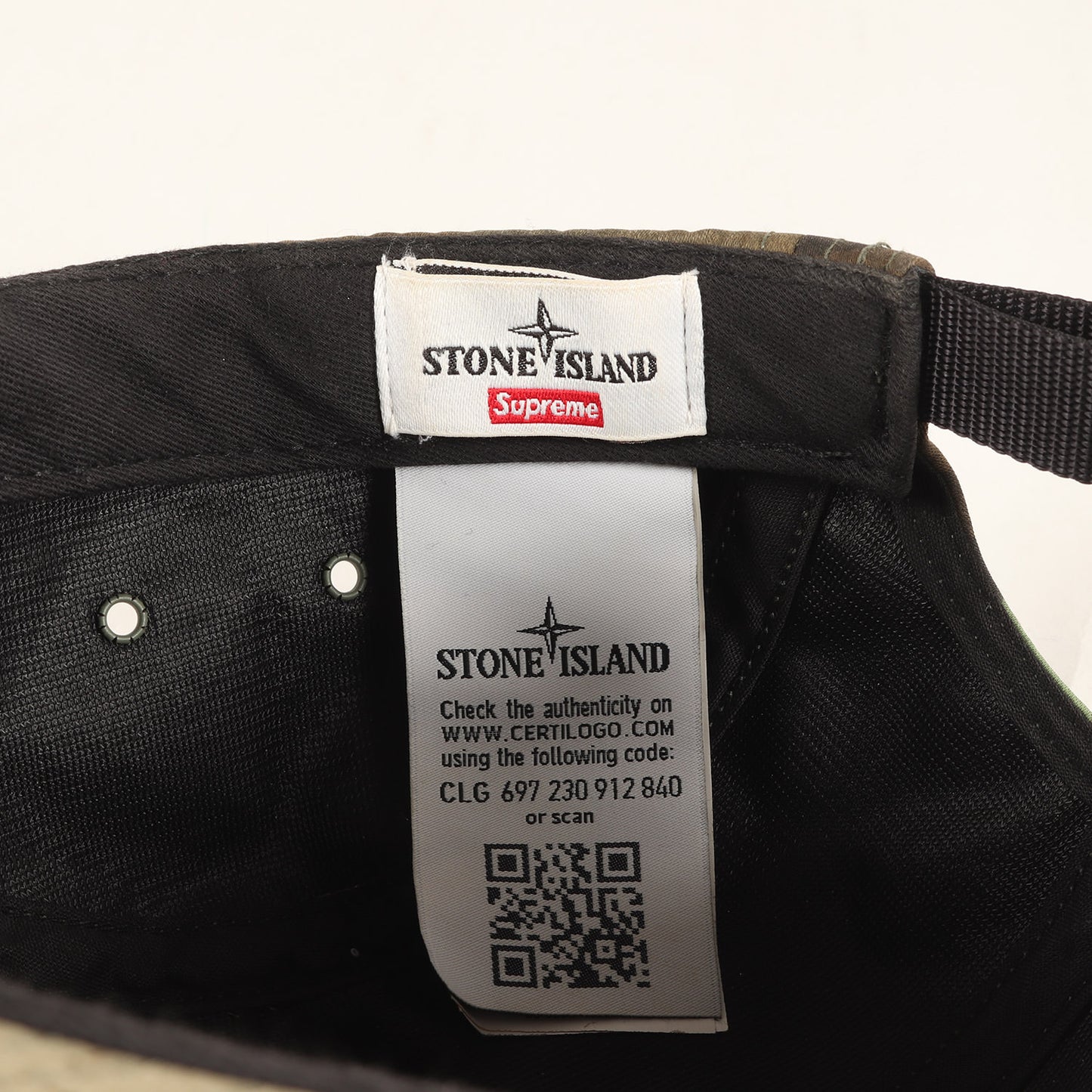 ×STONE ISLAND コットンサテン キャンプキャップ(Camp Cap)