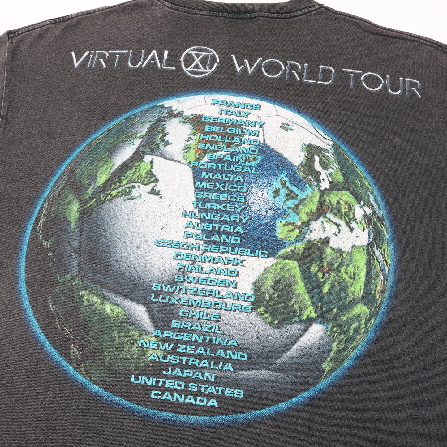 [GOODフェード] 90s IRON MAIDEN Virtual 11 World Tour アイアンメイデン Tシャツ / メキシコ製 TULTEX