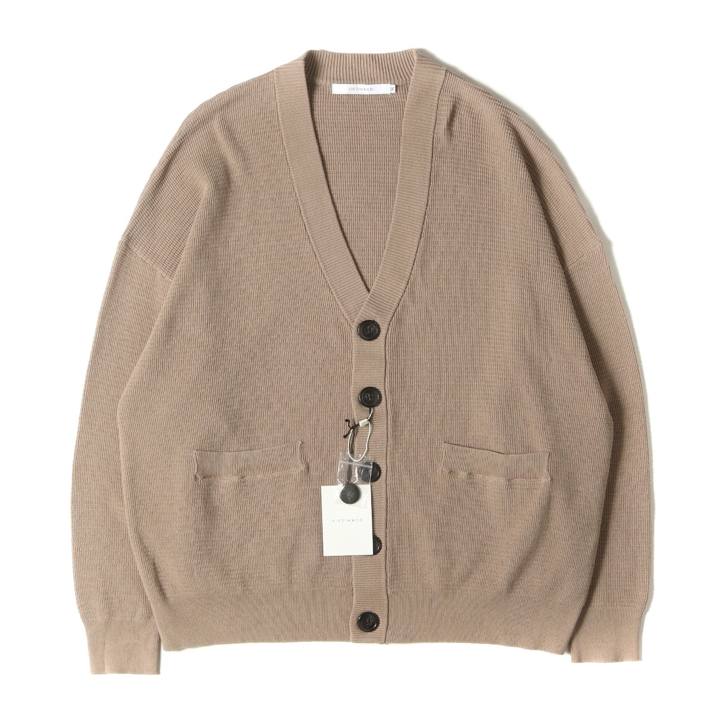 23SS ビッグシルエット ワッフルニット カーディガン(BIG WAFFLE CARDIGAN)