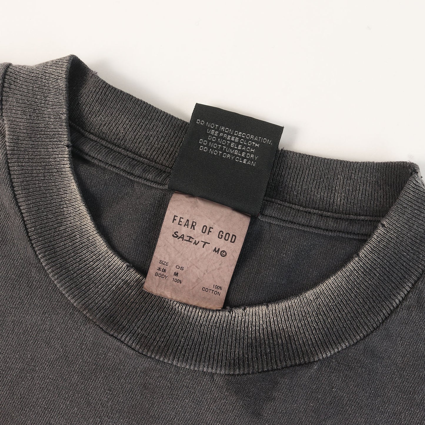 25SS ×FEAR OF GOD ヴィンテージ加工 オーバーサイズ Tシャツ (FG_SS TEE / SNT OF GOD)