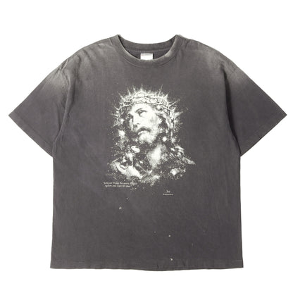 25SS ヴィンテージ加工 キリスト 蓄光プリント Tシャツ(SS TEE JESUS)