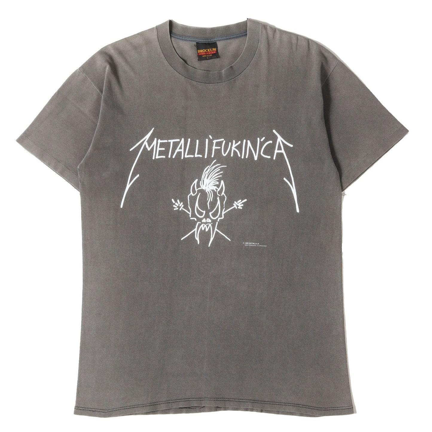 [雰囲気抜群] 90s Metallica METALLI'FUKIN'CA メタリカ Tシャツ / USA製 BROCKUM